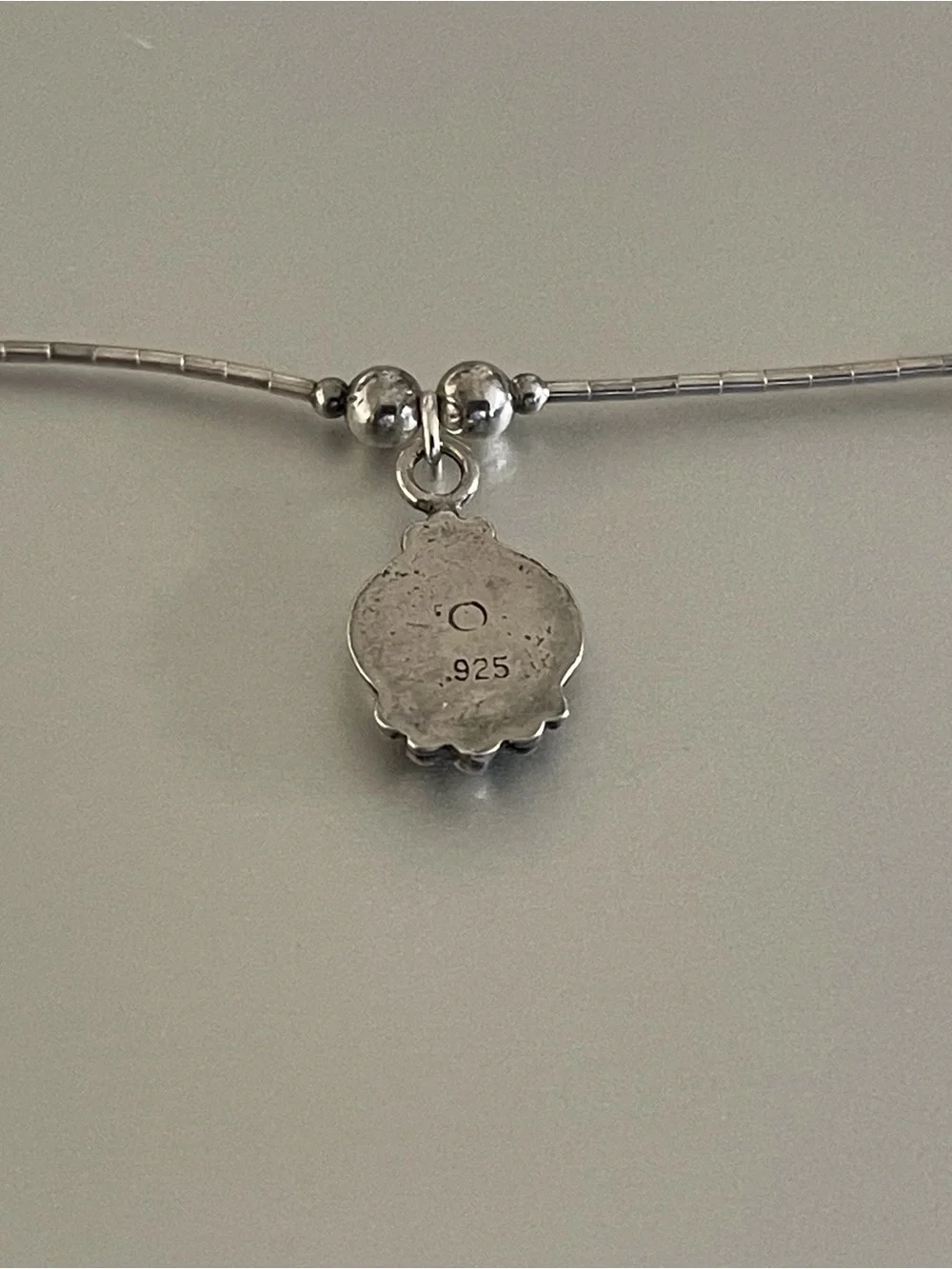 Vintage Liquid Sterling Silver Opal Pendant Necklace